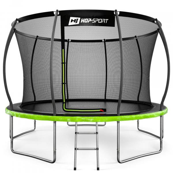 Trampolina ogrodowa 12ft (366cm) czarno-zielona pumpkin - z siatką wewnętrzną