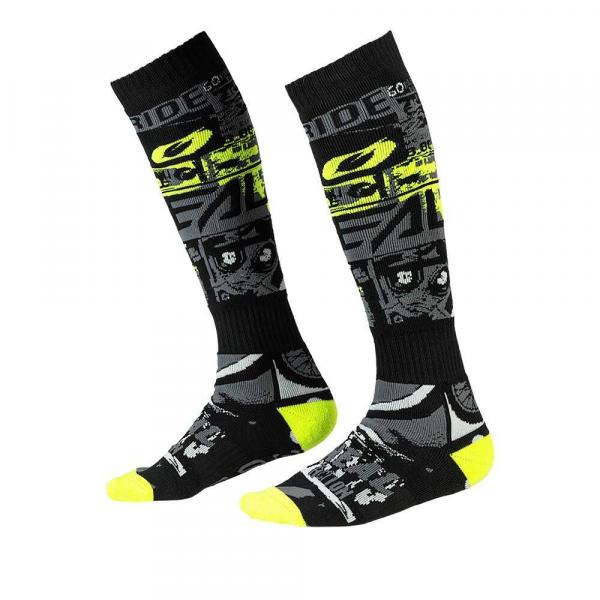 Skarpety rowerowe narciarskie O'neal Ride black/neon yellow