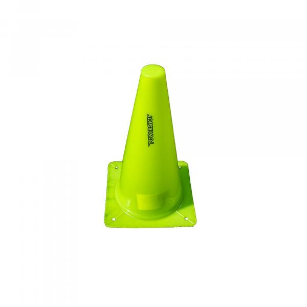 Zestaw 4 elastycznych stożków rozgraniczających - 30 cm - fluorescencyjny żółty