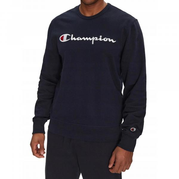 BLUZA męska CHAMPION 220727-BS501 bez kaptura granatowa bawełniana S