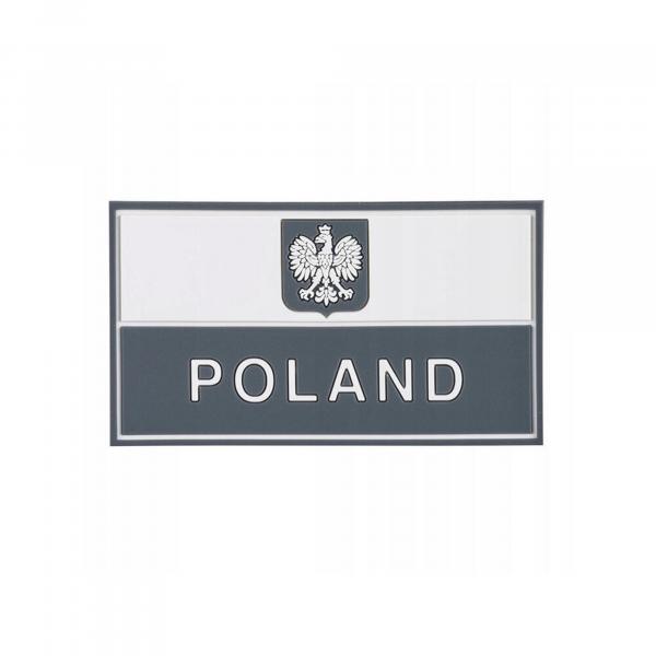 Emblemat patch flaga Polski z godłem