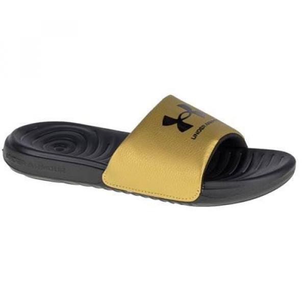 Buty treningowe damskie Under Armour Ansa Fixed Slides żółte,grafitowe