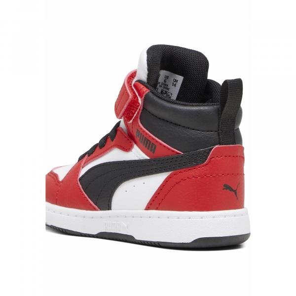 PUMA Rebound V6 Mid Toddlers' Sneakers PUMA White Black For All Time Red