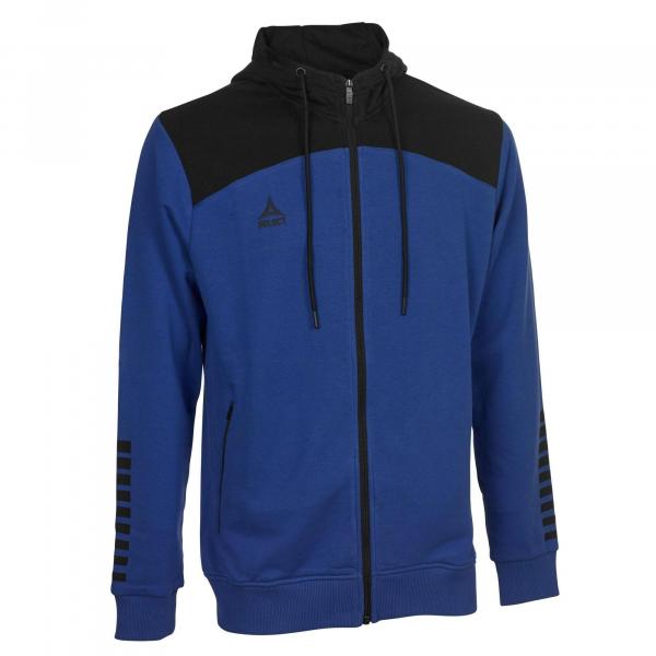 Bluza męska Select Oxford Zip Hoodie bawełniana rozpinana z kapturem niebieska