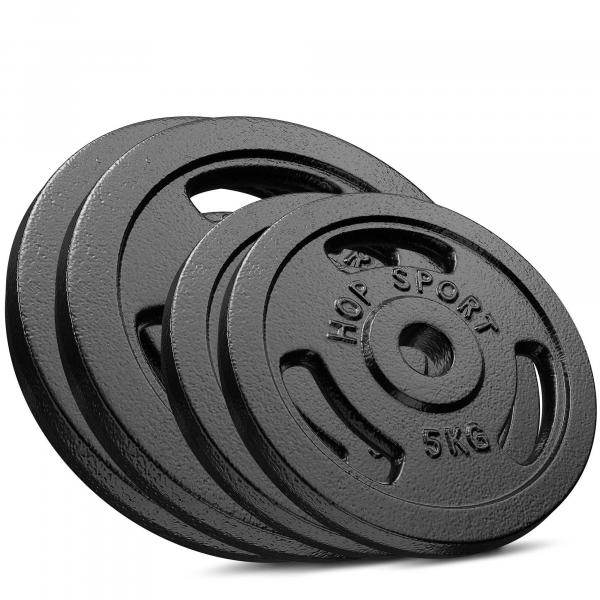 Zestaw obciążeń żeliwnych do sztangi Hop-Sport HS-I30A 30kg (2x10 2x5)