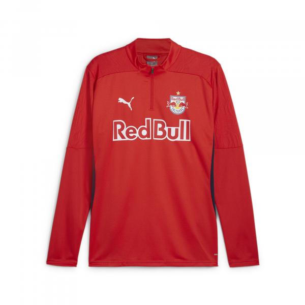 Męska bluza treningowa z zamkiem 1/4 FC Red Bull Salzburg PUMA Red Navy Blue