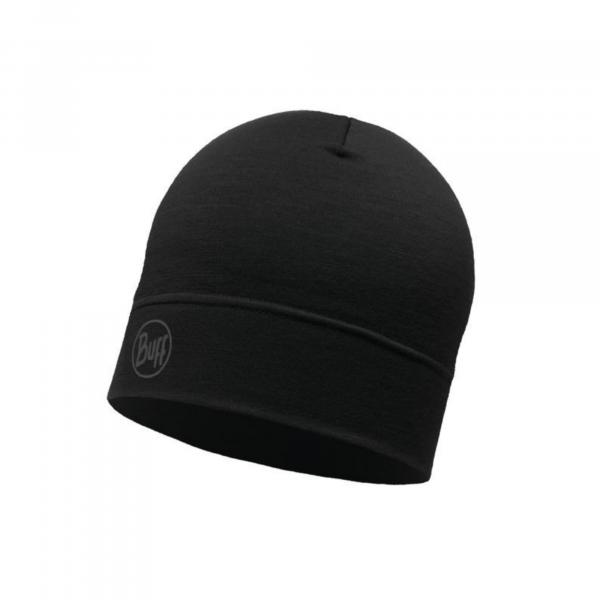 Czapka BUFF® MERINO LIGHTWEIGHT BEANIE SOLID BLACK