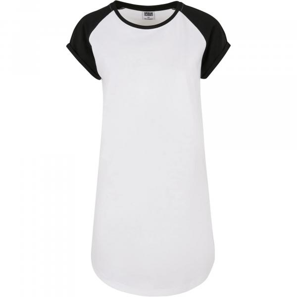 Koszulka Damska Z Kontrastowymi Detalami Raglan T-shirt Dress