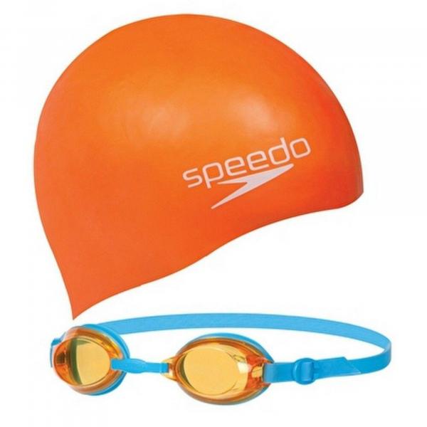 Zestaw okularki i czepek dziecięcy speedo jet junior swim set