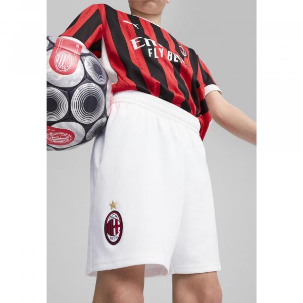 Młodzieżowe szorty AC Milan 24/25 PUMA White For All Time Red