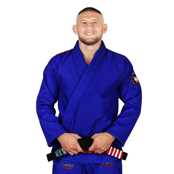 Kimono do brazylijskiego jiu jitsu Ground Game Wizard niebieskie