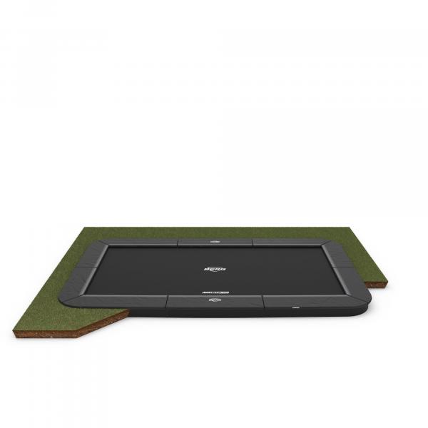 Trampolina BERG Champion FlatGround Prostokątna 410x250 Antr. sz.