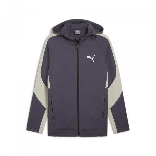 Męska rozpinana bluza z kapturem EVOSTRIPE PUMA Galactic Gray