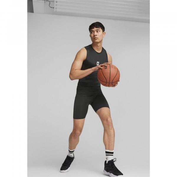 Męski top bez rękawów do koszykówki Hoops Team PUMA Black