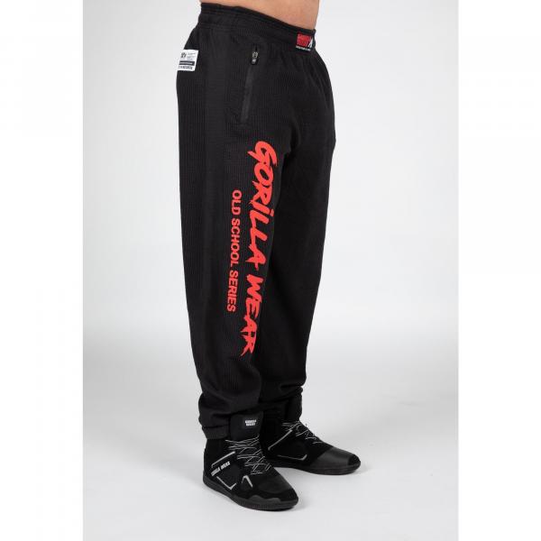 Augustine Old School Pants - czarno/czerwone spodnie na trening