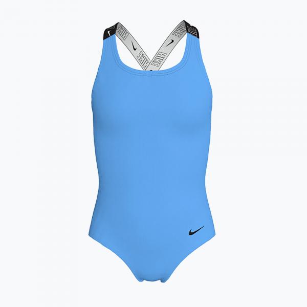 Strój pływacki jednoczęściowy dziecięcy Nike Logo Tape Crossback