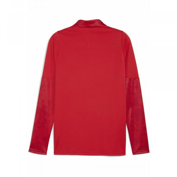 Męska bluza treningowa z zamkiem 1/4 Stade Rennais F.C. PUMA Red Silver Metallic