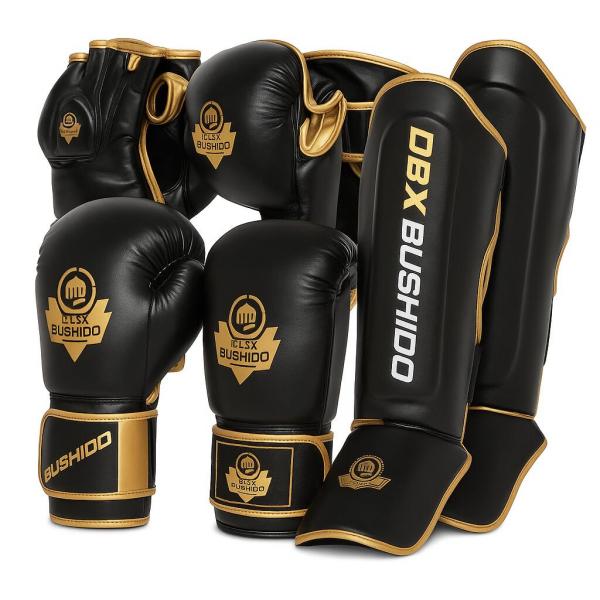Zestaw do MMA rękawice i ochraniacze MMA DBX Bushido Gold
