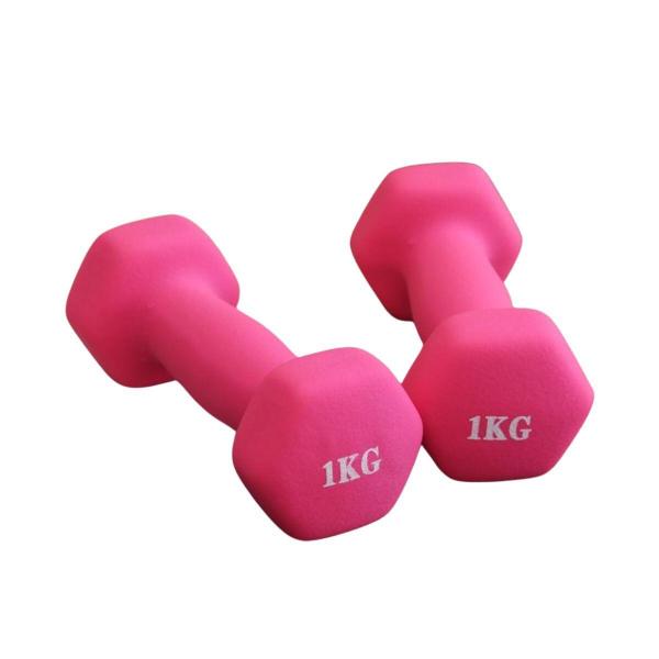 Hantelka 1 kg X-sport- różowy 2 szt.