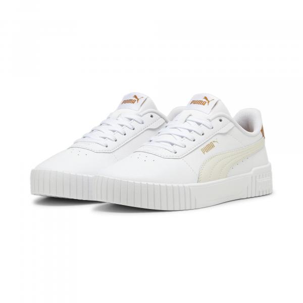 Damskie sneakersy Carina 2.0 PUMA White Frosted Ivory Caramel Latte Beige