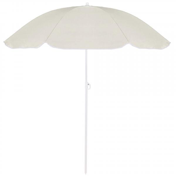 Parasol kempingowy, składany parasol plażowy, z regulacją wysokości, beżowy