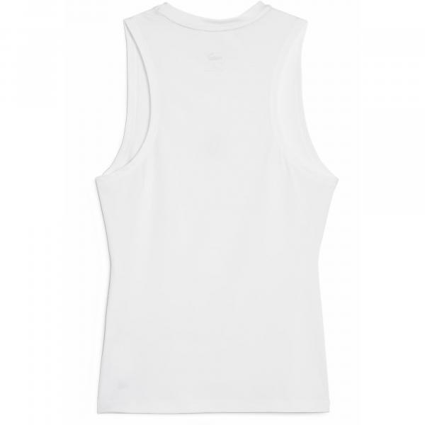 Męski top bez rękawów do koszykówki Hoops Team PUMA White