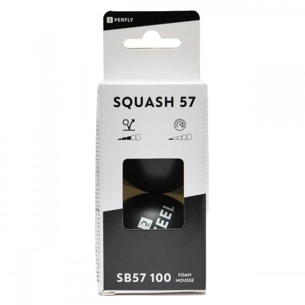 Piłka do squasha 57 z pianki Perfly SB57 100 Foam Black x2