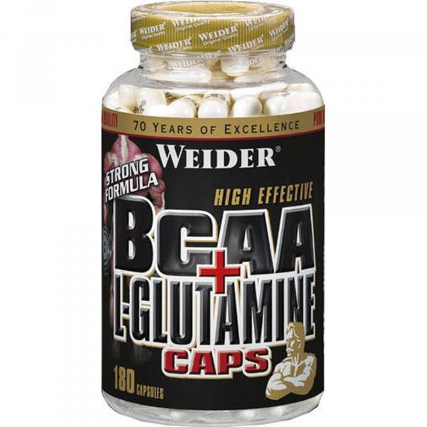 Aminokwasy BCAA+L-Glutamina Weider 180 kapsułek