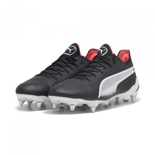 Buty piłkarskie KING ULTIMATE MxSG PUMA Black White Fire Orchid Red