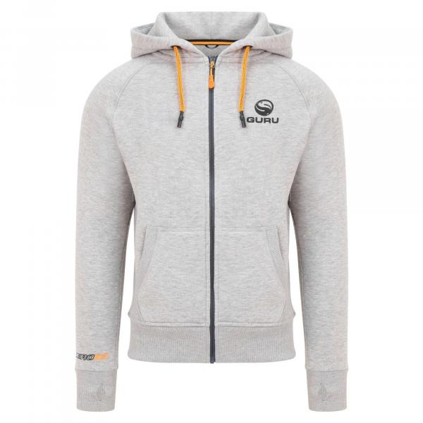 Bluza Męska Wędkarska Z Kapturem Rozpinana Guru Hoodie Aventus Grey