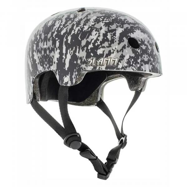 Slamm Logo kask skate | Grey Camo - S/M