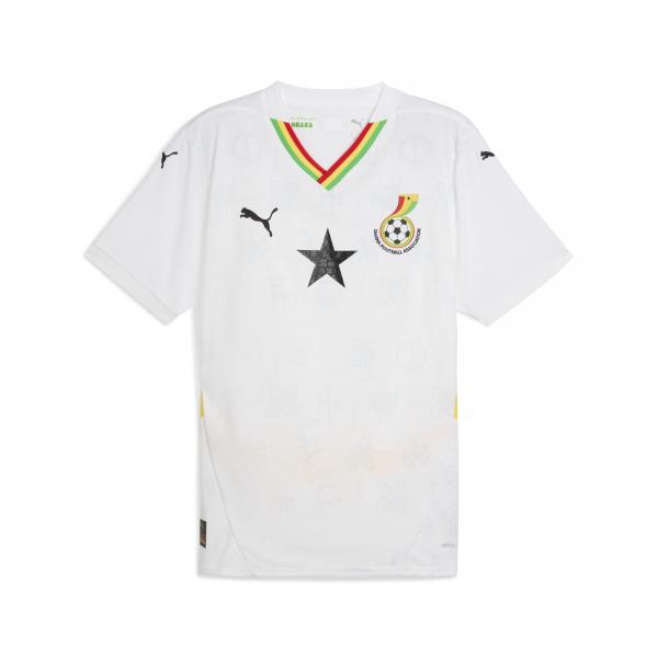 Męska koszulka domowa Ghana 2025 PUMA White Pelé Yellow