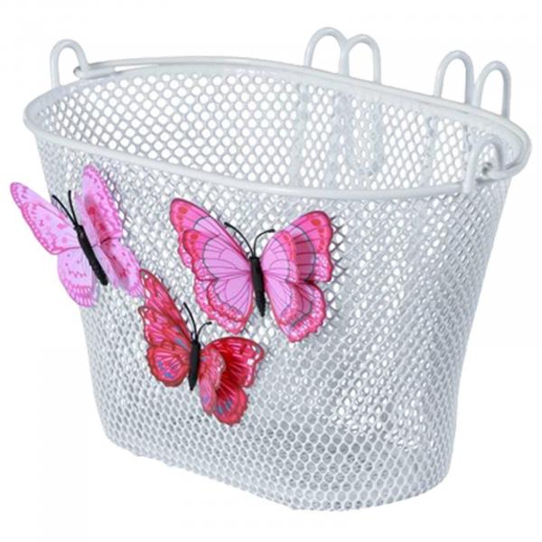 Kosz Na Rower Dla Dzieci Jasmin Butterfly 28 X 20 X 19 Cm - Biały