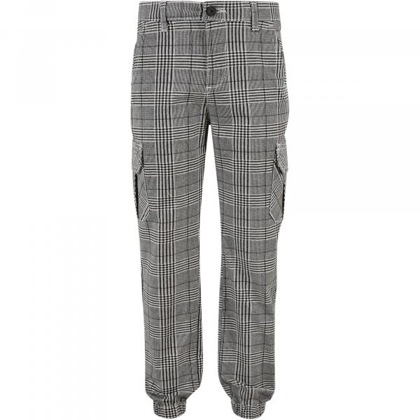 Chłopcy Glen Plaid AllOver Print Cargo Jogging Bottoms