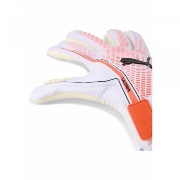 Rękawice bramkarskie ULTRA ULTIMATE Hybrid PUMA White Glowing Red Black