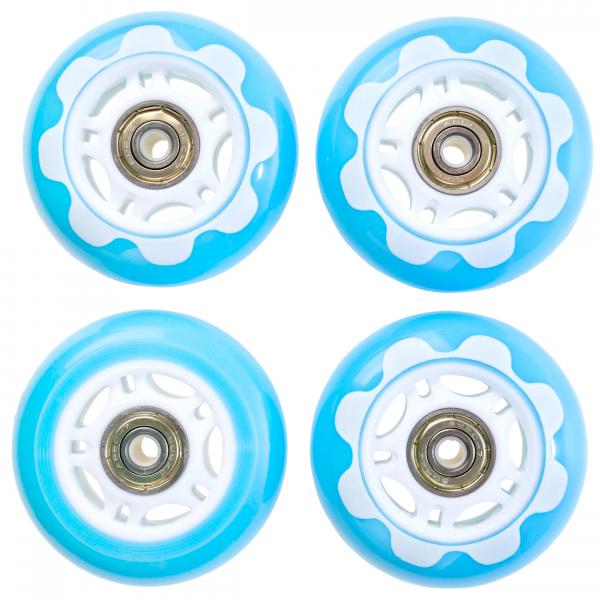 4x Świecące kółka LED do rolek Raven Senia Blue 64mm PU