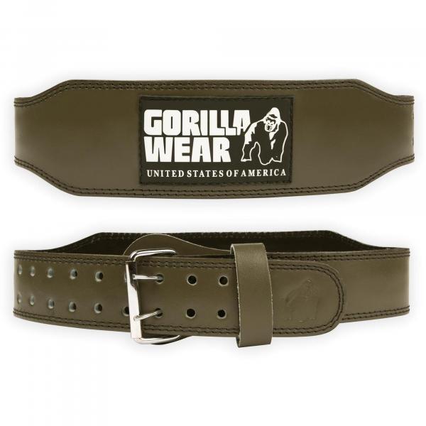 4 Inch Padded Leather Lifting Belt - skórzany pas kulturystyczny z klamrą