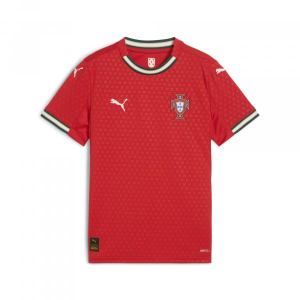 Młodzieżowa koszulka domowa Portugalia 2025 PUMA Sport Red Sugared Almond Beige