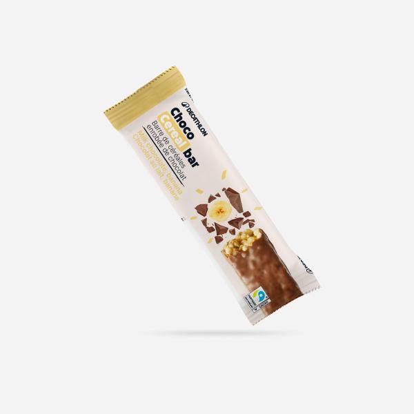 Baton zbożowy bananowy w polewie z czekolady mlecznej