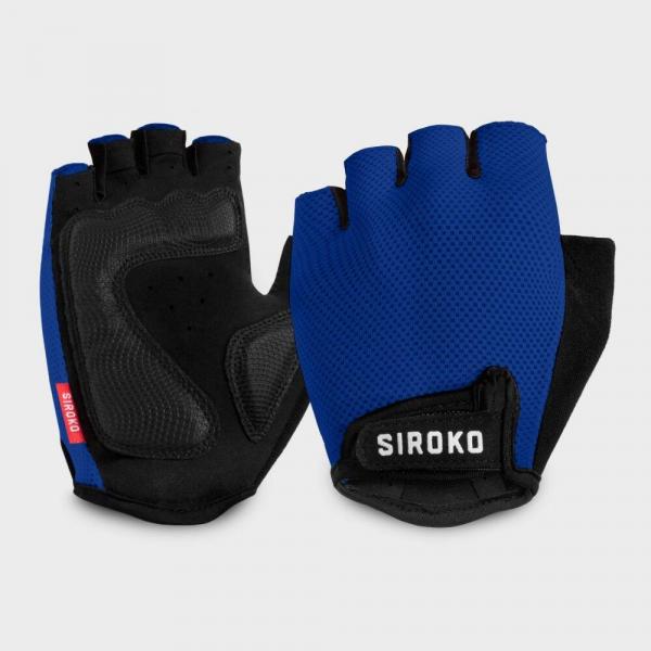 Mężczyzna i kobieta Kolarstwo Rękawiczki rowerowe Aero Dark Blue Siroko Niebi