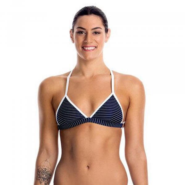 Funkita Góra Od Bikini Top White Stripes