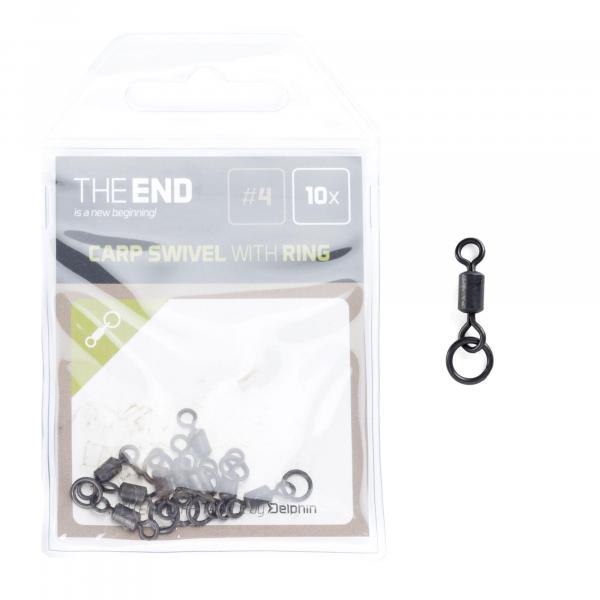 Krętlik karpiowy Delphin The End Ring Swivel 10 szt