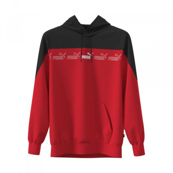 Męska bluza z kapturem Around the Block PUMA For All Time Red Black