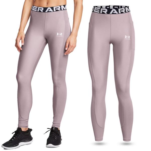 Legginsy termoaktywne damskie Under Armour HeatGear Rib szybkoschnące