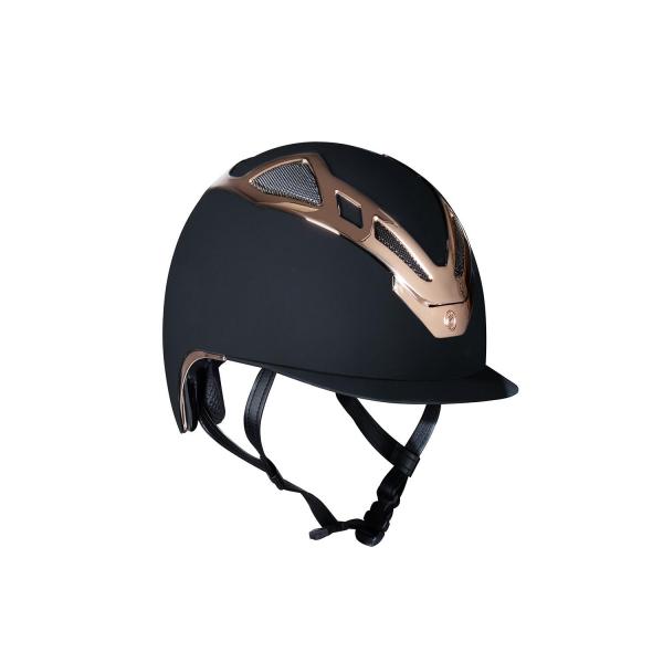 Kask apex chrome czarny mat/różowe złoto