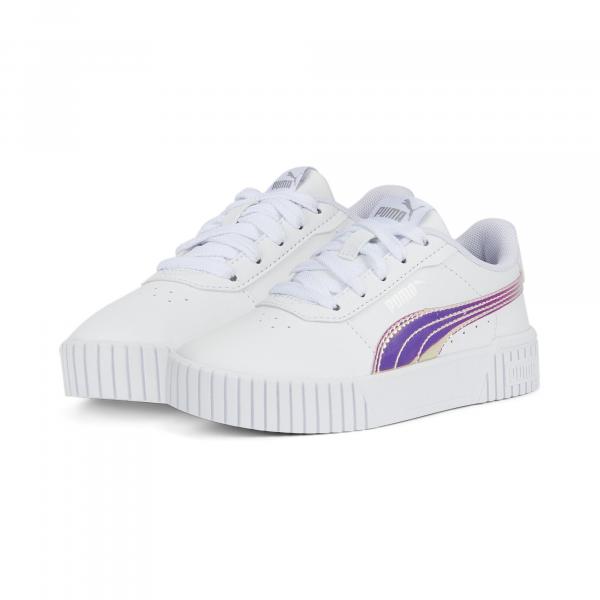 Dziecięce sneakersy Carina 2.0 Holo PUMA White Silver Gray