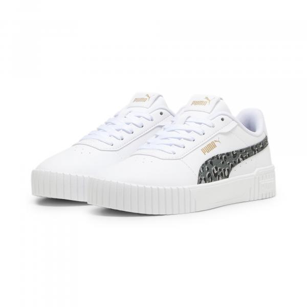 Młodzieżowe sneakersy Carina 2.0 Animal Update PUMA White Mineral Gray Gold