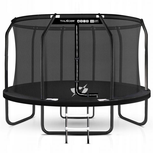 Trampolina ogrodowa dla dzieci THUNDER INSIDE ELITE 12FT BLACK