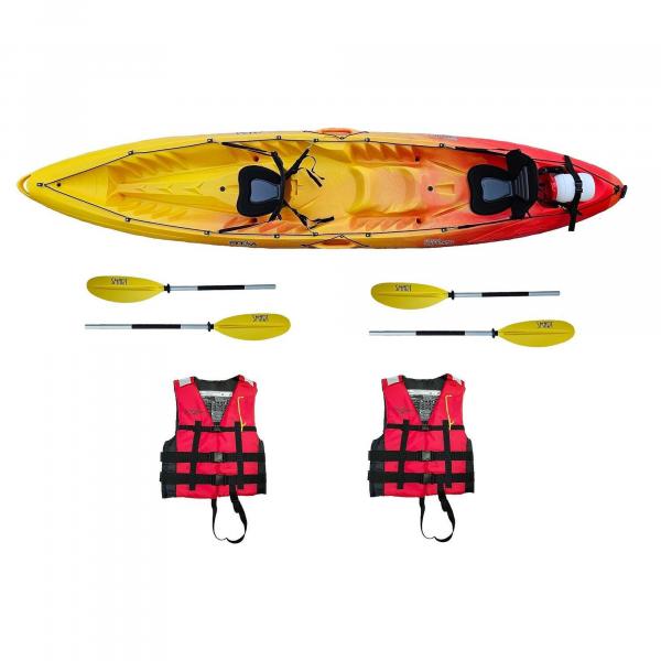Kajak sit on top do pływania Rotomod Ocean Quatro Pack zestaw 2-4os.