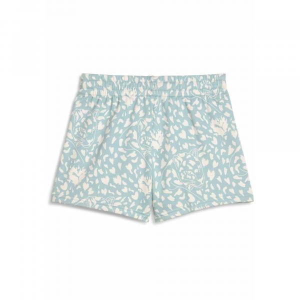 Młodzieżowe szorty Flaming Love z wysokim stanem PUMA Modern Mint Green
